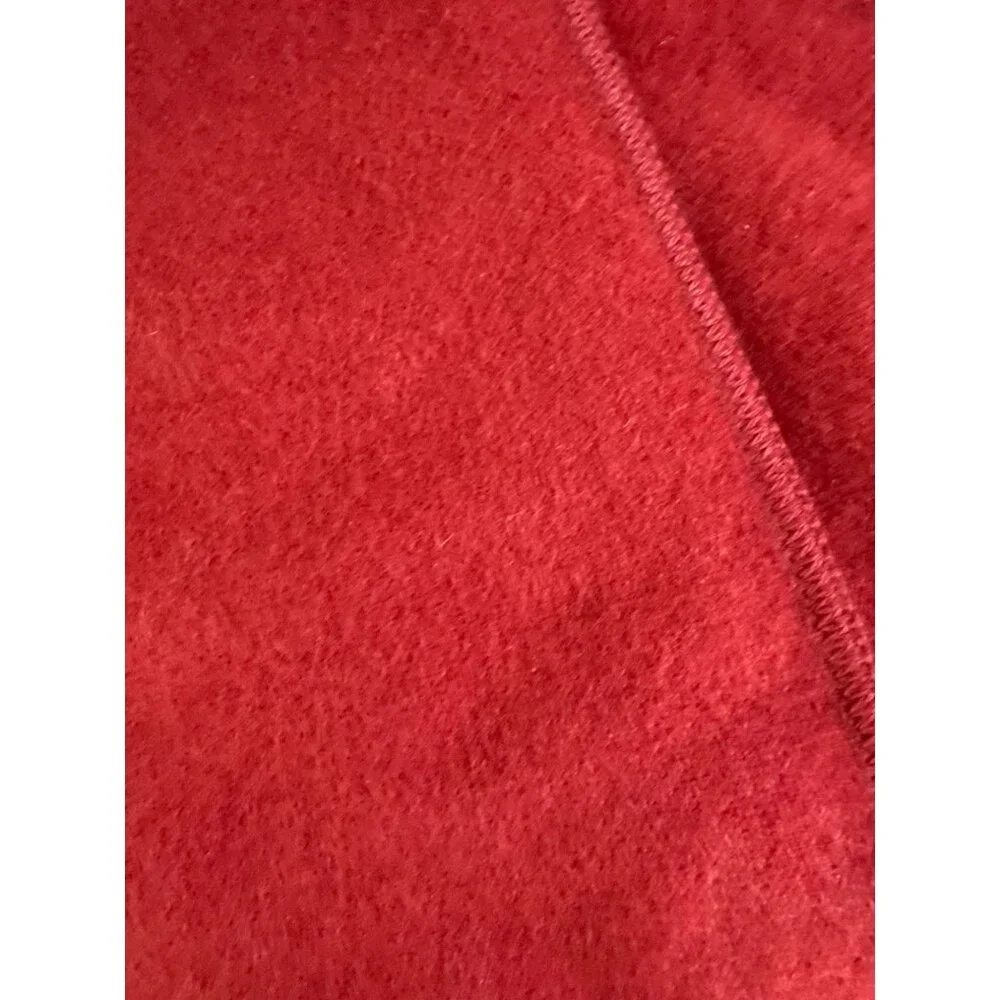 Ccahuantico Alpaca Scarf Red Fringe Made Peru OS Soft Cozy Fall Winter Western